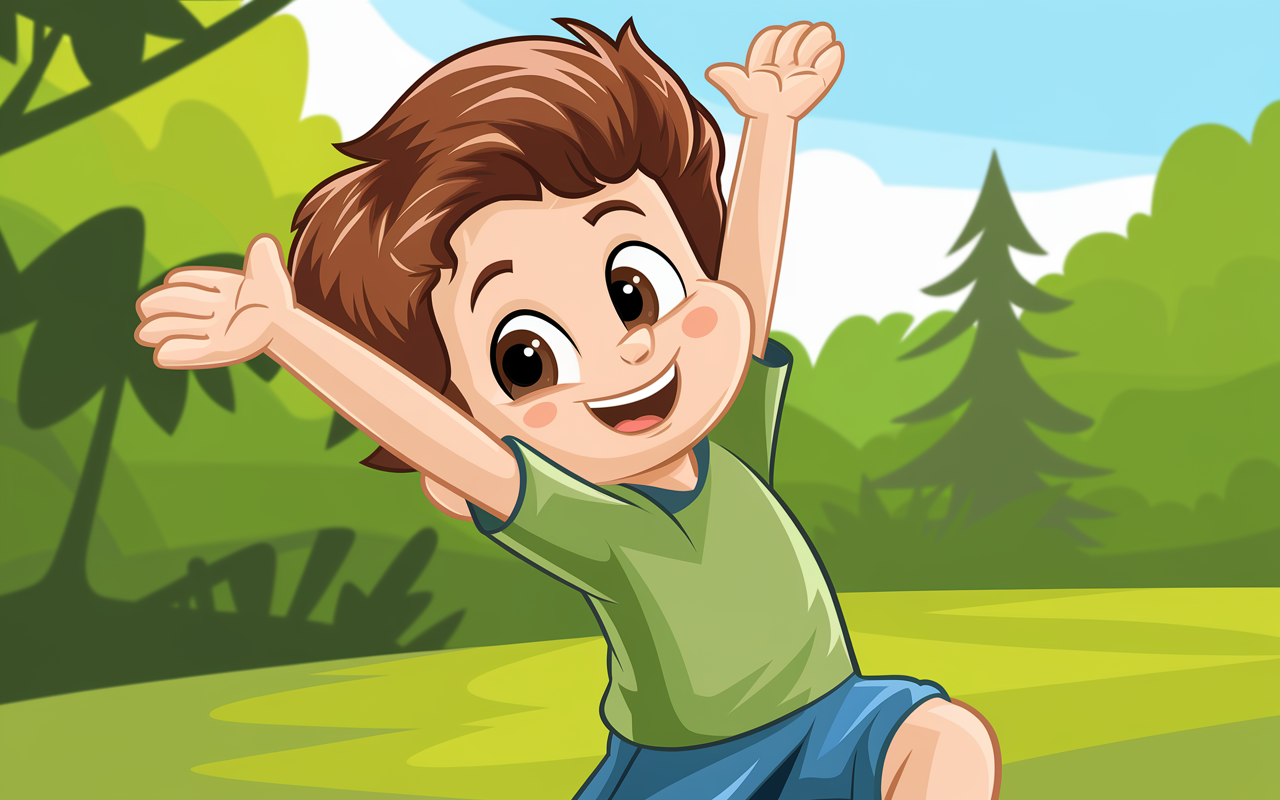 doing exercise cartoon upward stretching kid exercise clipart